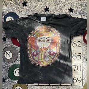 Vintage dark grey peace and global warming awareness mens size large